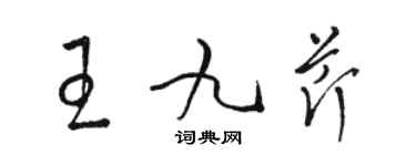 骆恒光王九芹草书个性签名怎么写