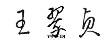 骆恒光王翠贞草书个性签名怎么写