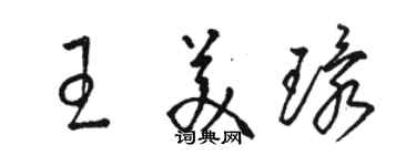 骆恒光王美环草书个性签名怎么写