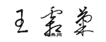 骆恒光王霜菊草书个性签名怎么写