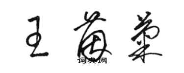 骆恒光王茵菊草书个性签名怎么写