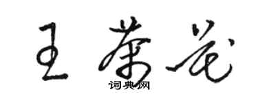 骆恒光王茶花草书个性签名怎么写