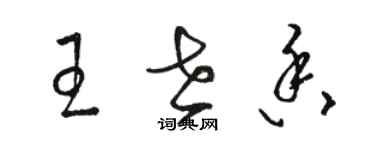 骆恒光王世香草书个性签名怎么写