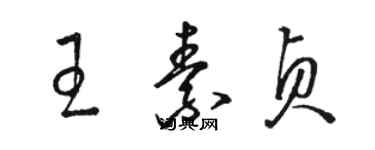 骆恒光王素贞草书个性签名怎么写