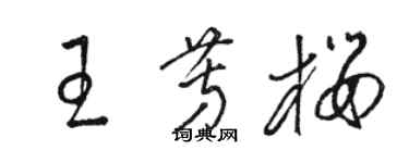 骆恒光王芳樱草书个性签名怎么写