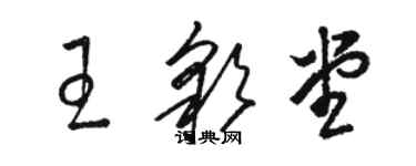 骆恒光王彩堂草书个性签名怎么写