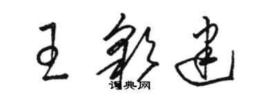 骆恒光王彩建草书个性签名怎么写