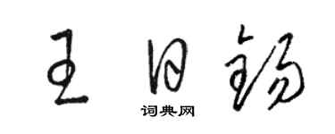 骆恒光王日锡草书个性签名怎么写