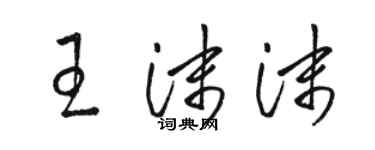 骆恒光王沫沫草书个性签名怎么写