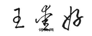 骆恒光王爱好草书个性签名怎么写