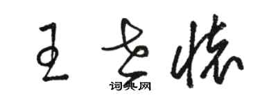 骆恒光王世怀草书个性签名怎么写