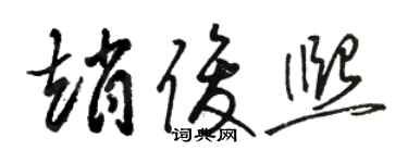 骆恒光赵俊熙草书个性签名怎么写