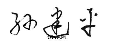 骆恒光孙建平草书个性签名怎么写