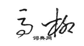 骆恒光马柳草书个性签名怎么写