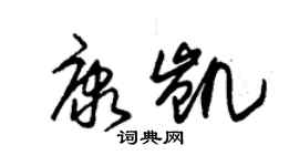 朱锡荣康凯草书个性签名怎么写
