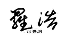 朱锡荣罗浩草书个性签名怎么写