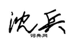 朱锡荣沈兵草书个性签名怎么写