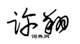 朱锡荣许翔草书个性签名怎么写