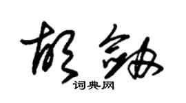 朱锡荣胡剑草书个性签名怎么写
