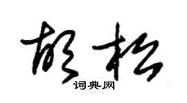 朱锡荣胡松草书个性签名怎么写