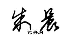 朱锡荣朱晨草书个性签名怎么写