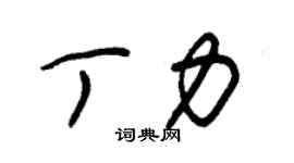 朱锡荣丁力草书个性签名怎么写