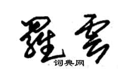 朱锡荣罗云草书个性签名怎么写