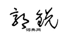 朱锡荣郭锐草书个性签名怎么写
