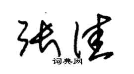 朱锡荣张佳草书个性签名怎么写