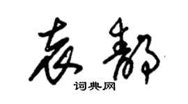 朱锡荣袁静草书个性签名怎么写