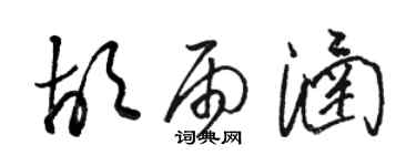 骆恒光胡雨涵草书个性签名怎么写