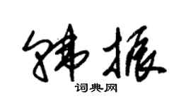 朱锡荣韩振草书个性签名怎么写