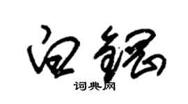 朱锡荣白钢草书个性签名怎么写
