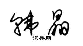 朱锡荣韩晶草书个性签名怎么写