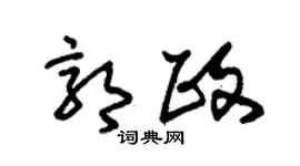 朱锡荣郭政草书个性签名怎么写