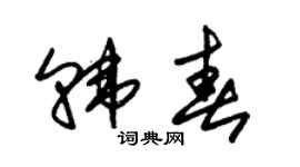 朱锡荣韩春草书个性签名怎么写