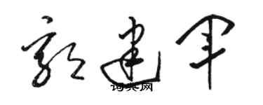 骆恒光郭建军草书个性签名怎么写