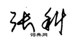 朱锡荣张科草书个性签名怎么写