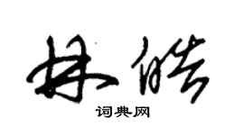 朱锡荣林皓草书个性签名怎么写