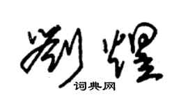 朱锡荣刘煜草书个性签名怎么写
