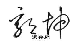 骆恒光郭坤草书个性签名怎么写