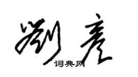 朱锡荣刘彦草书个性签名怎么写