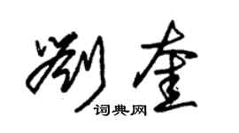朱锡荣刘奎草书个性签名怎么写