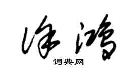 朱锡荣徐鸿草书个性签名怎么写
