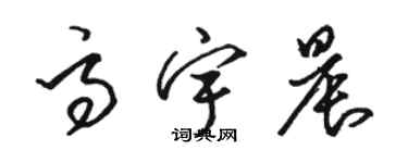 骆恒光高宇晨草书个性签名怎么写