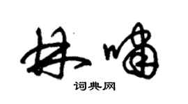 朱锡荣林啸草书个性签名怎么写