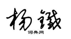 朱锡荣杨铁草书个性签名怎么写