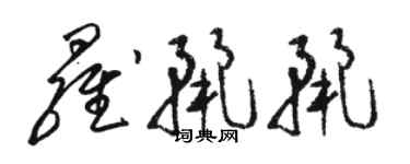 骆恒光罗丽丽草书个性签名怎么写