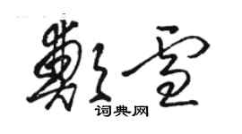 骆恒光郑雪草书个性签名怎么写