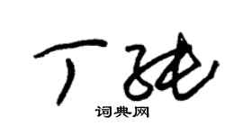 朱锡荣丁纯草书个性签名怎么写